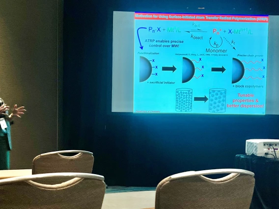 CBC Student Lindsey Holmen presenting at ACS 2025