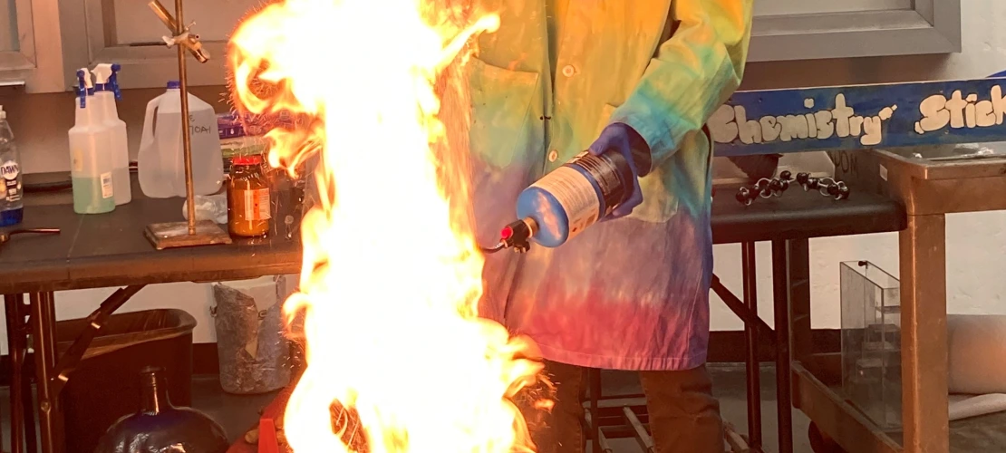 Christian Chavira during the Chemistry "Magic Show"