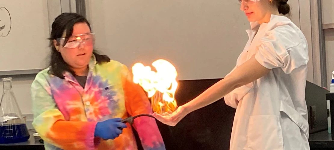 Lauren Konopacki & Kierra Garland during the Chemistry "Magic Show"