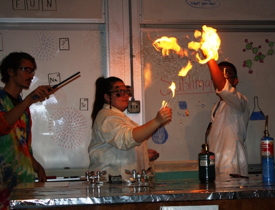 Photo of SMACS club members performing "Hands on Fire"