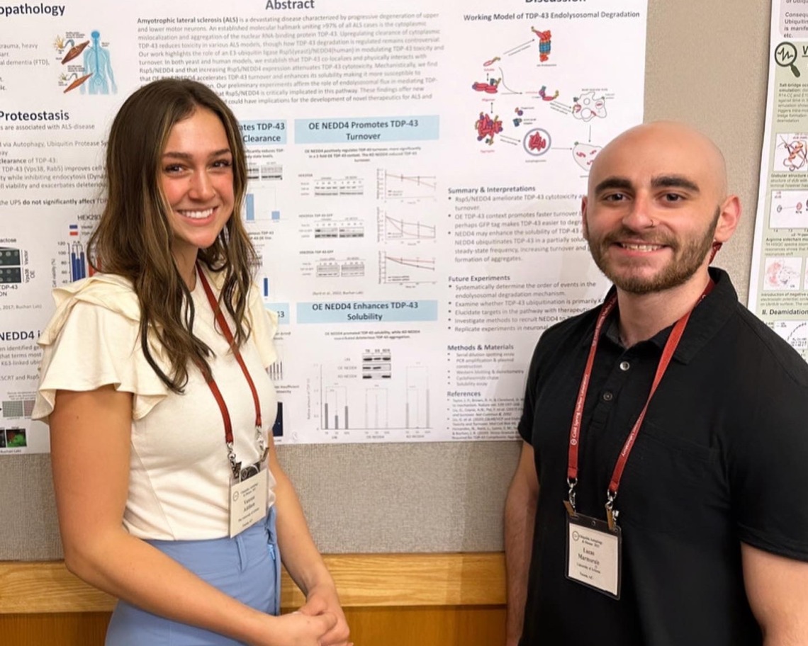 Vanessa Addison and Lucas Marmorale (PhD Candidate, Buchan Lab)