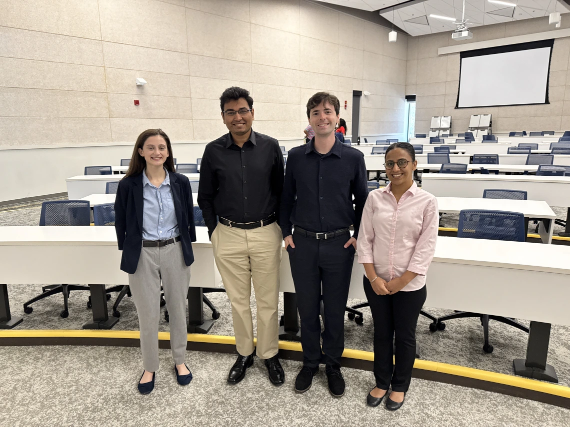 Presenters Kate, Rajat, Christopher, and Ramandeep